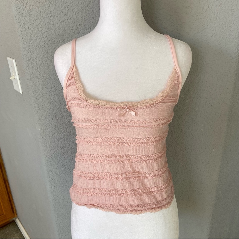 Elegant Pink Lace Camisole